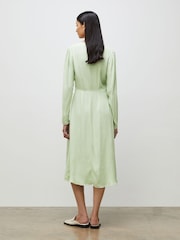 Finery Lina Satin Polka Dot Midi Dress - Image 4 of 4