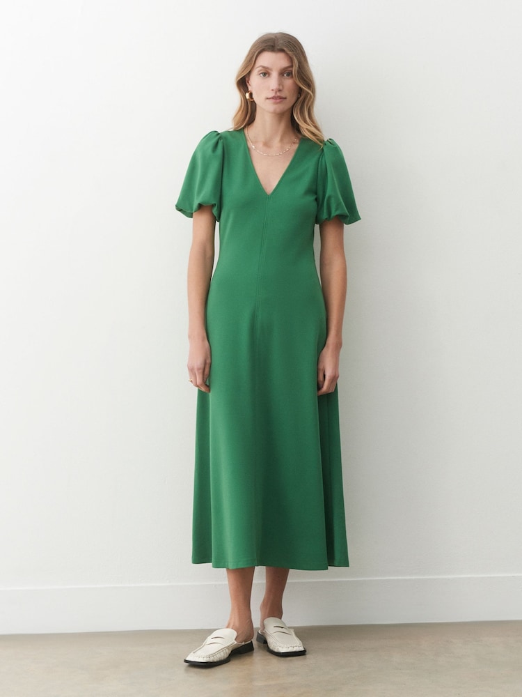 Finery Green Sophie Ponte Jersey Midi Dress - Image 2 of 4