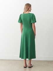 Finery Green Sophie Ponte Jersey Midi Dress - Image 4 of 4