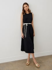 Finery Janette Ponte Jersey Sleeveless Midi Dress - Image 3 of 4
