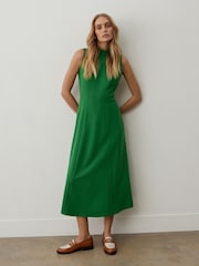 Finery Green Pia Ponte Jersey Sleeveless Midi Dress - Image 2 of 4