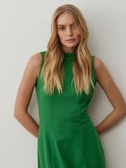 Finery Green Pia Ponte Jersey Sleeveless Midi Dress - Image 3 of 4