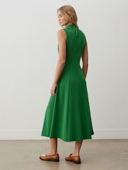 Finery Green Pia Ponte Jersey Sleeveless Midi Dress - Image 4 of 4