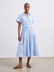 Хлопковое платье-рубашка миди в полоску Finery Madison - Изображение 1 из 4