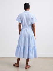 Хлопковое платье-рубашка миди в полоску Finery Madison - Изображение 4 из 4