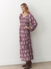 Finery Tilly Crepe Printed Midi Smock Dress - Image 2 of 4