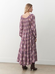 Finery Tilly Crepe Printed Midi Smock Dress - Image 4 of 4