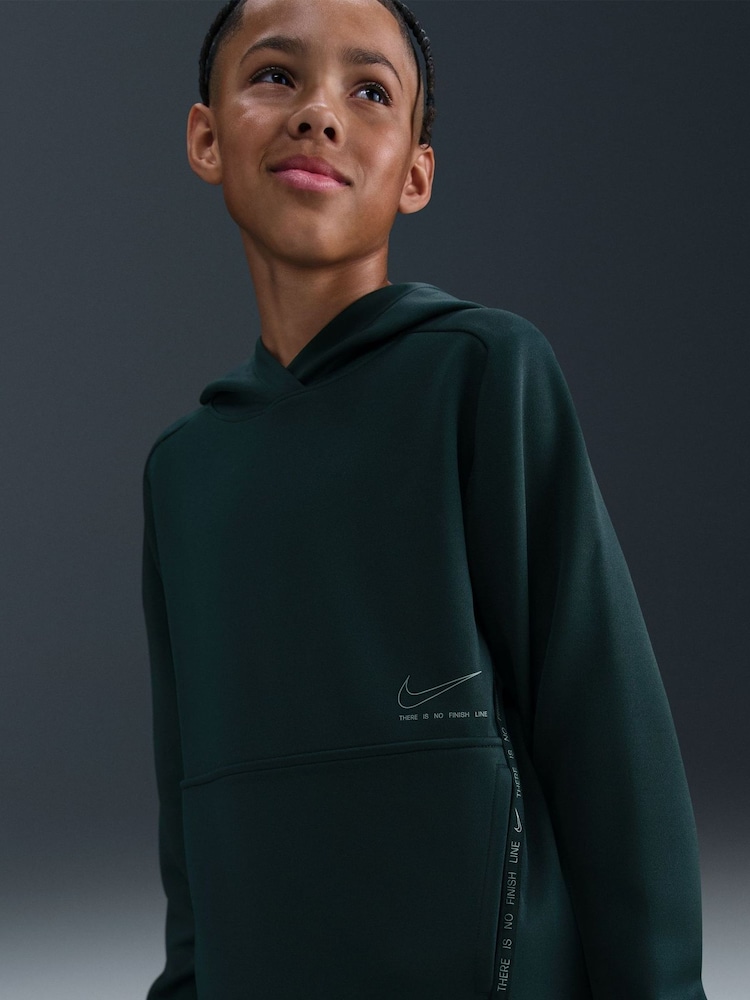Nike Dark Seaweed Green Dri-Fit Multi Overhead Hoodie - Image 2 of 5