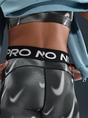 Nike Black Pro Dri-FIT Veneer Printed 5-Inch Shorts - Image 3 of 5