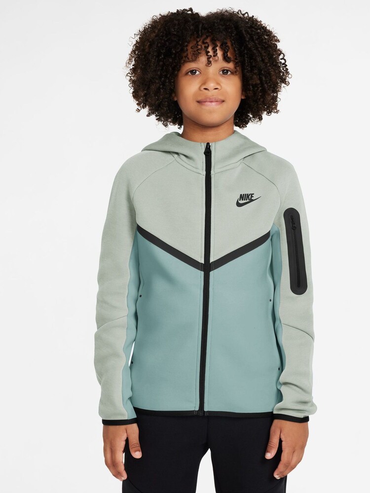 Nike Green Tech Fleece Zip-Up Hoodie - Image 1 of 3 Nike Green Tech Fleece Zip-Up Hoodie - Image 1 of 3