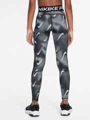 Nike Black Pro Dri-FIT Veneer Printed Leggings - Image 2 of 3
