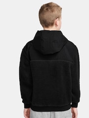 Negro - Nike Sportswear Club Fleece Loose 1/2 Zip Hoodie - Imagen 2 de 6