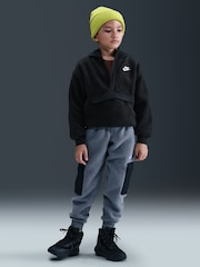 Negro - Nike Sportswear Club Fleece Loose 1/2 Zip Hoodie - Imagen 4 de 6