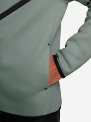 Nike Clay Green Tech Fleece Zip-Up Hoodie - Image 3 of 3