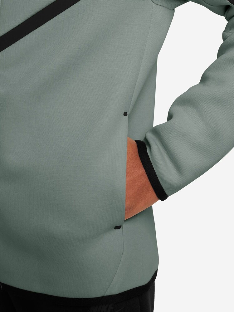 Nike Clay Green Tech Fleece Zip-Up Hoodie - Image 3 of 3 Nike Clay Green Tech Fleece Zip-Up Hoodie - Image 3 of 3