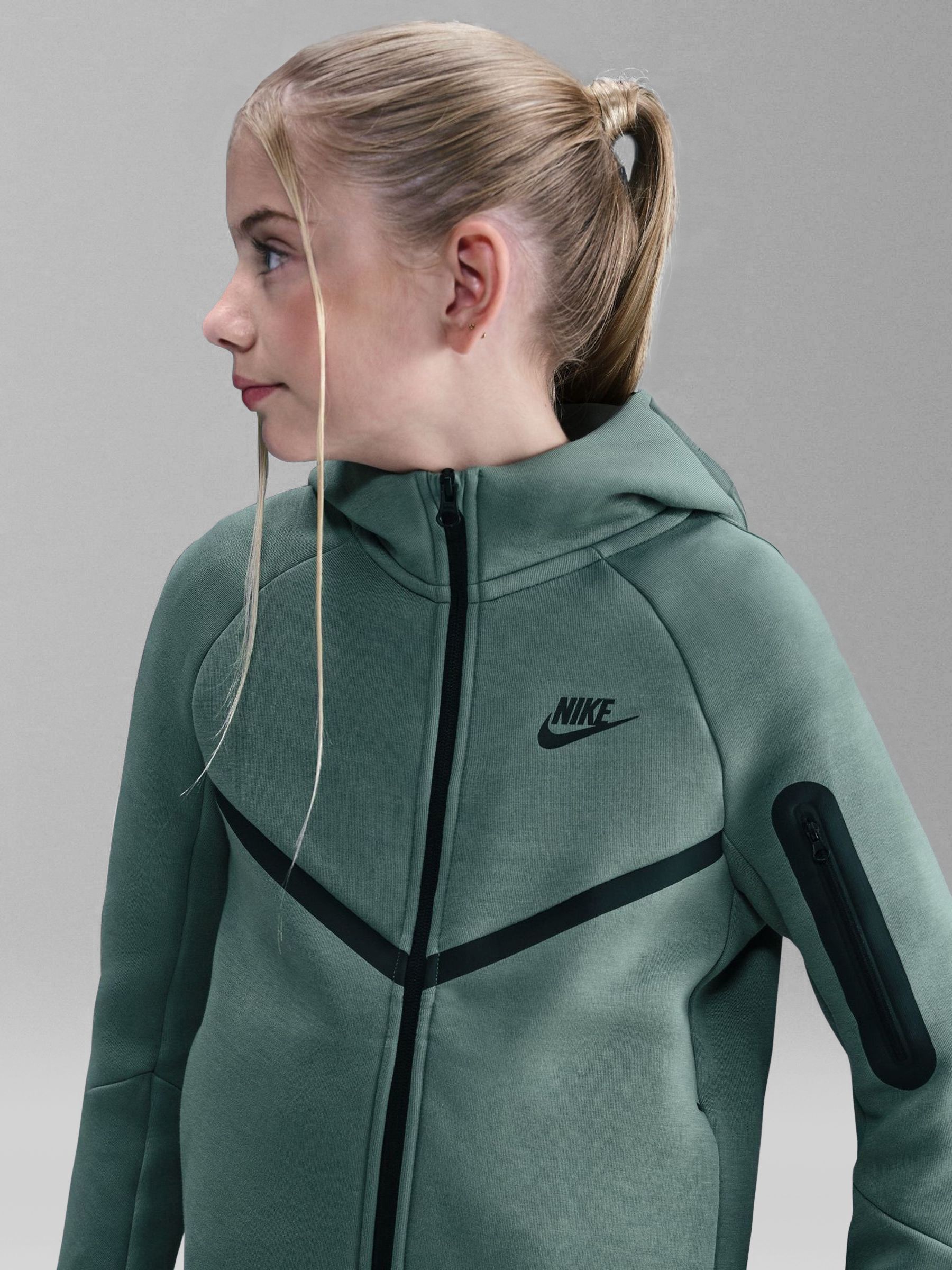 Buy Nike Clay Green Tech Fleece Zip-Up Hoodie from Next Italy
