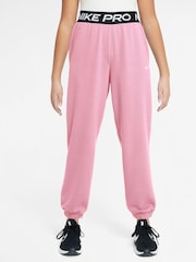 Nike Soft Pink Pro Dri-Fit Fleece Joggers - Image 1 of 3
