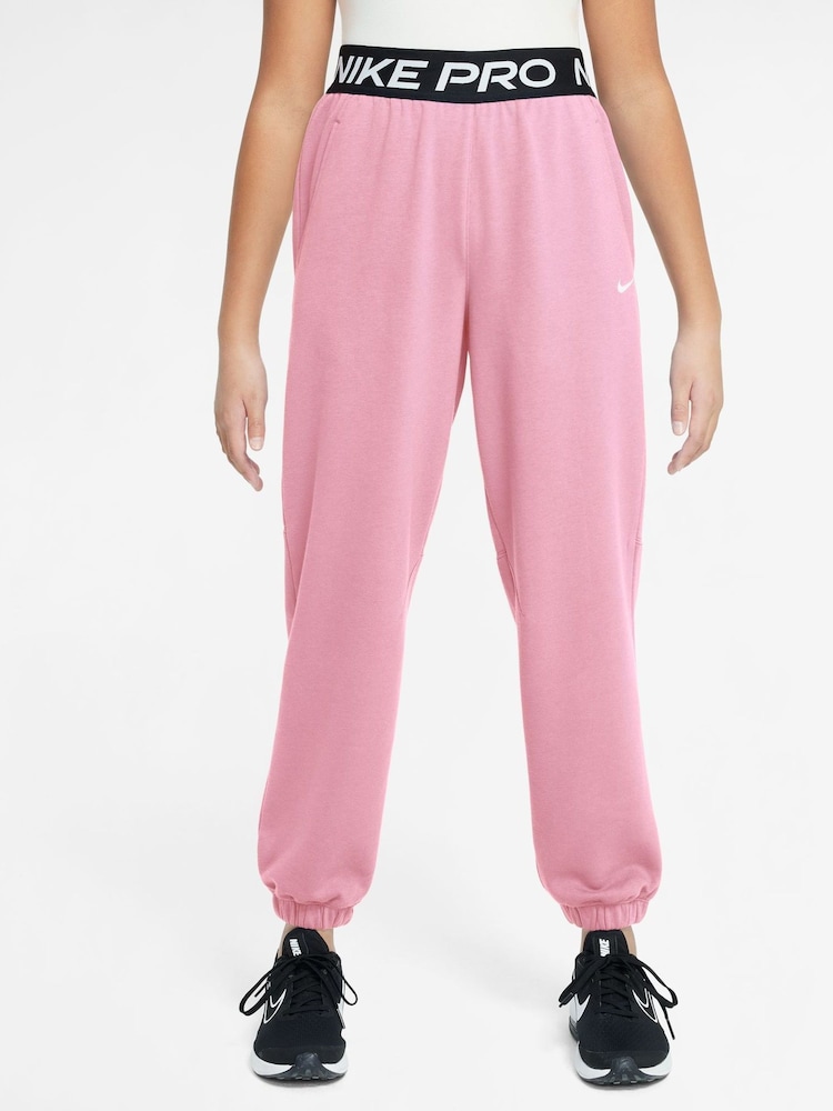 Nike Soft Pink Pro Dri-Fit Fleece Joggers - Image 1 of 3