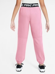 Nike Soft Pink Pro Dri-Fit Fleece Joggers - Image 2 of 3