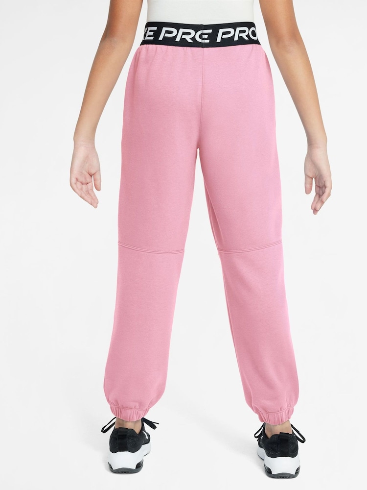 Nike Soft Pink Pro Dri-Fit Fleece Joggers - Image 2 of 3