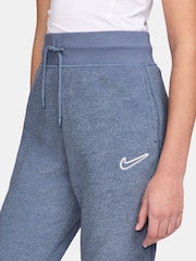 Nike World Indigo Blue Sportswear Cosy Fleece Wide Leg Joggers - Image 3 of 8