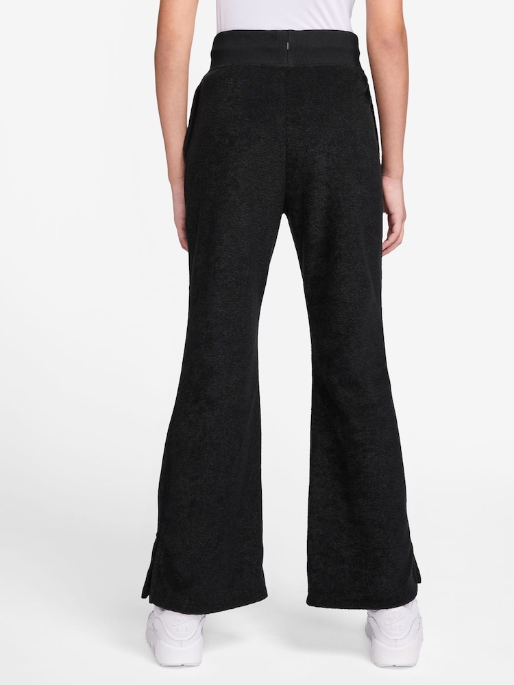 Nike Black Sportswear Cosy Fleece Wide Leg Joggers - Image 2 of 8