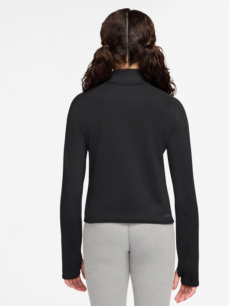 Nike Black Pro ThermaFIT 1/2 Zip Long Sleeve Top - Image 2 of 3 Nike Black Pro ThermaFIT 1/2 Zip Long Sleeve Top - Image 2 of 3
