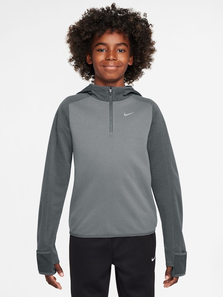 Nike Smoke Grey Therma-FIT Half Zip Training Top - Image 1 of 3