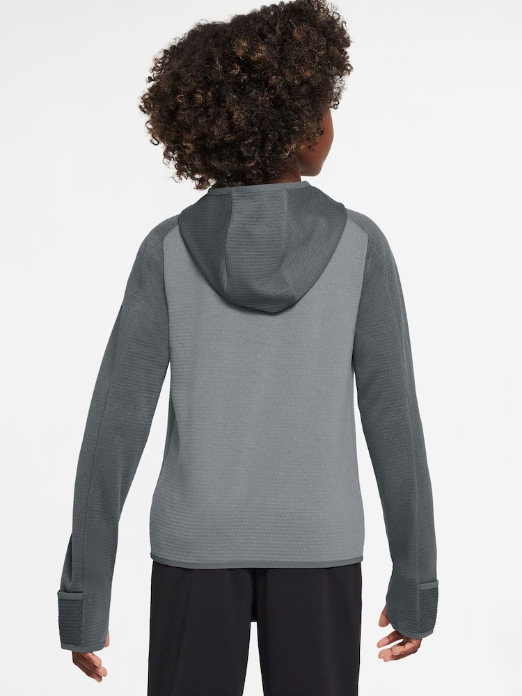 Nike Smoke Grey Therma-FIT Half Zip Training Top - Image 2 of 3