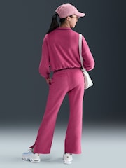 Nike Beet Pink Sportswear Long Sleeve Cosy Fleece Half Fleece - Image 2 of 5
