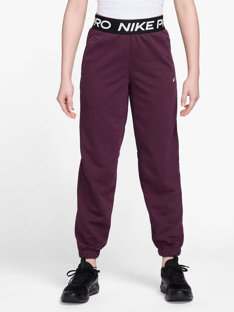 Nike Bordeaux Burgundy Pro Dri-Fit Fleece Joggers - Image 1 of 3