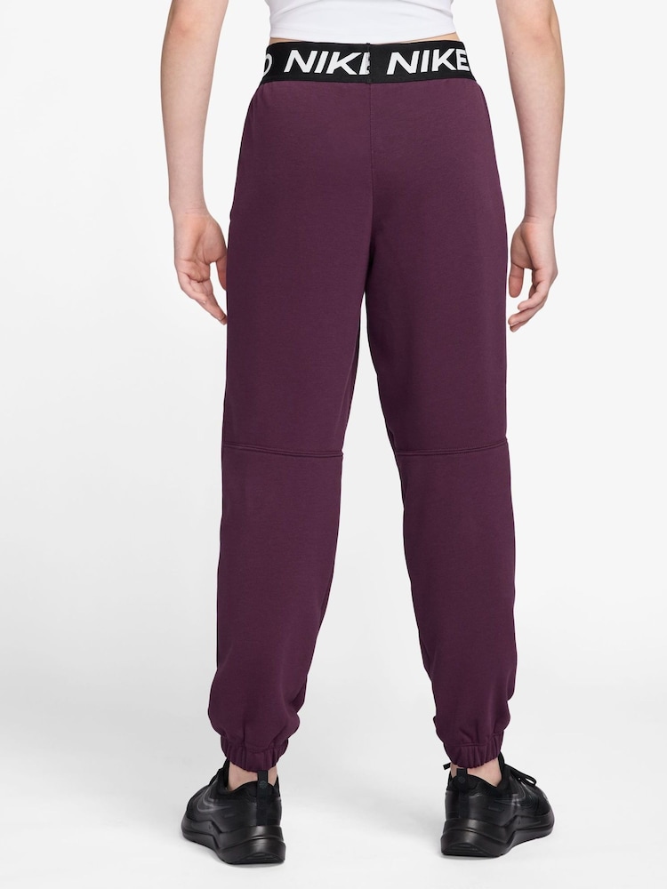Nike Bordeaux Burgundy Pro Dri-Fit Fleece Joggers - Image 2 of 3