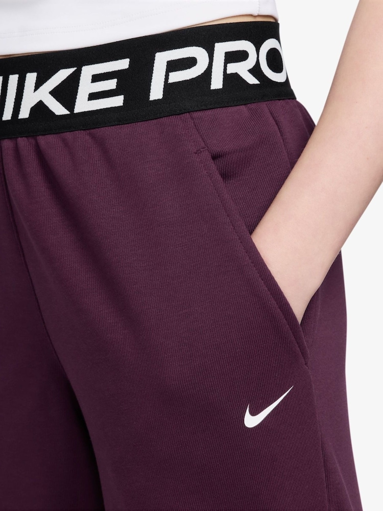 Nike Bordeaux Burgundy Pro Dri-Fit Fleece Joggers - Image 3 of 3