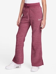 Nike Beet Pink Sportswear Cosy Fleece Wide Leg Joggers - Image 1 of 8