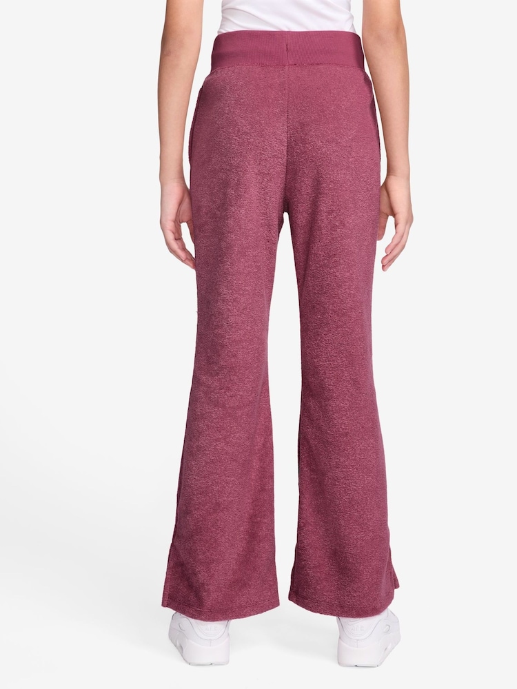 Nike Beet Pink Sportswear Cosy Fleece Wide Leg Joggers - Image 2 of 8