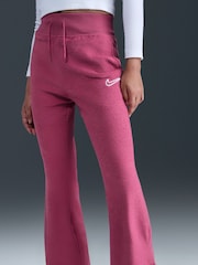 Nike Beet Pink Sportswear Cosy Fleece Wide Leg Joggers - Image 6 of 8