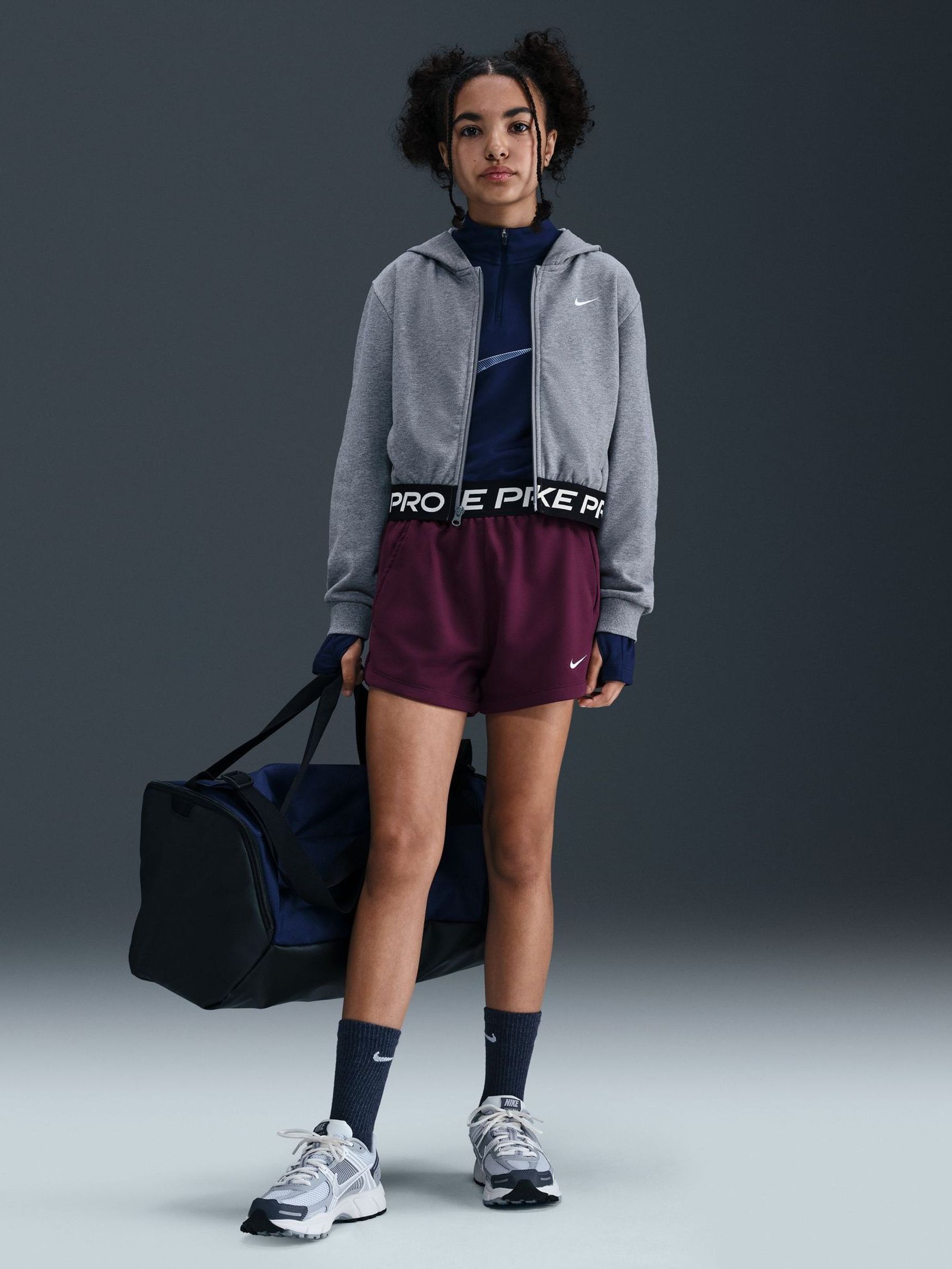 burgundy nike fleece shorts