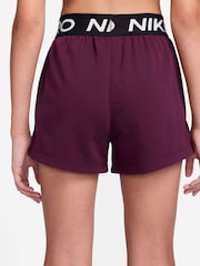 Nike Bordeaux Burgundy Pro Dri-FIT Fleece Shorts - Image 2 of 3