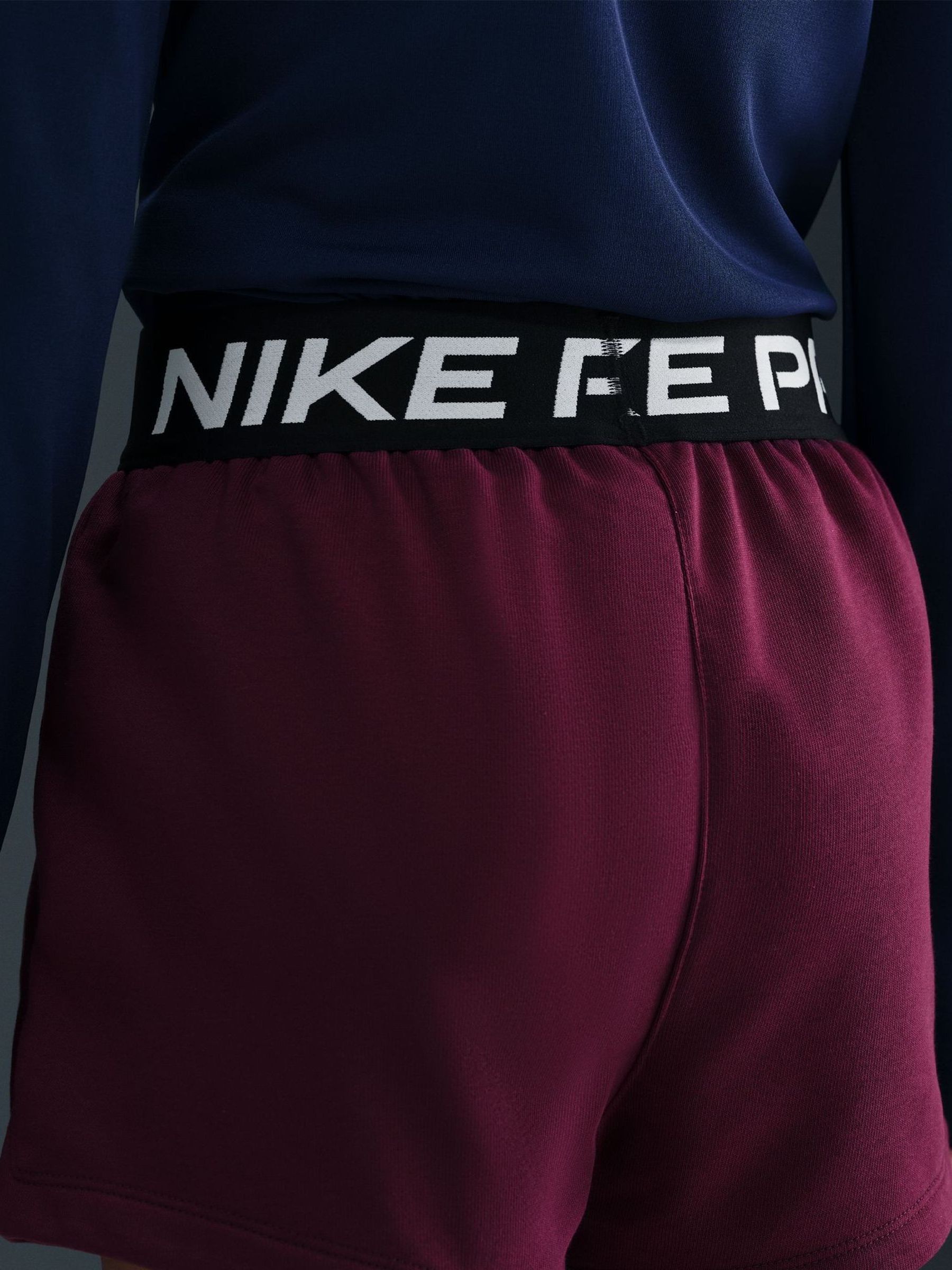 burgundy nike fleece shorts
