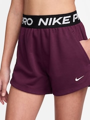 Nike Bordeaux Burgundy Pro Dri-FIT Fleece Shorts - Image 3 of 3