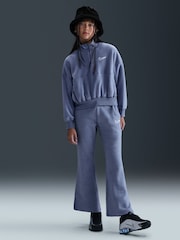 World Indigo Blue - Nike Sportswear Long Sleeve Cosy Fleece Half Fleece - Imagen 1 de 5