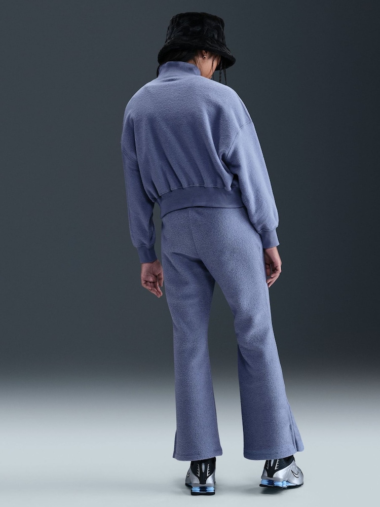 World Indigo Blue - Nike Sportswear Long Sleeve Cosy Fleece Half Fleece - Imagen 2 de 5