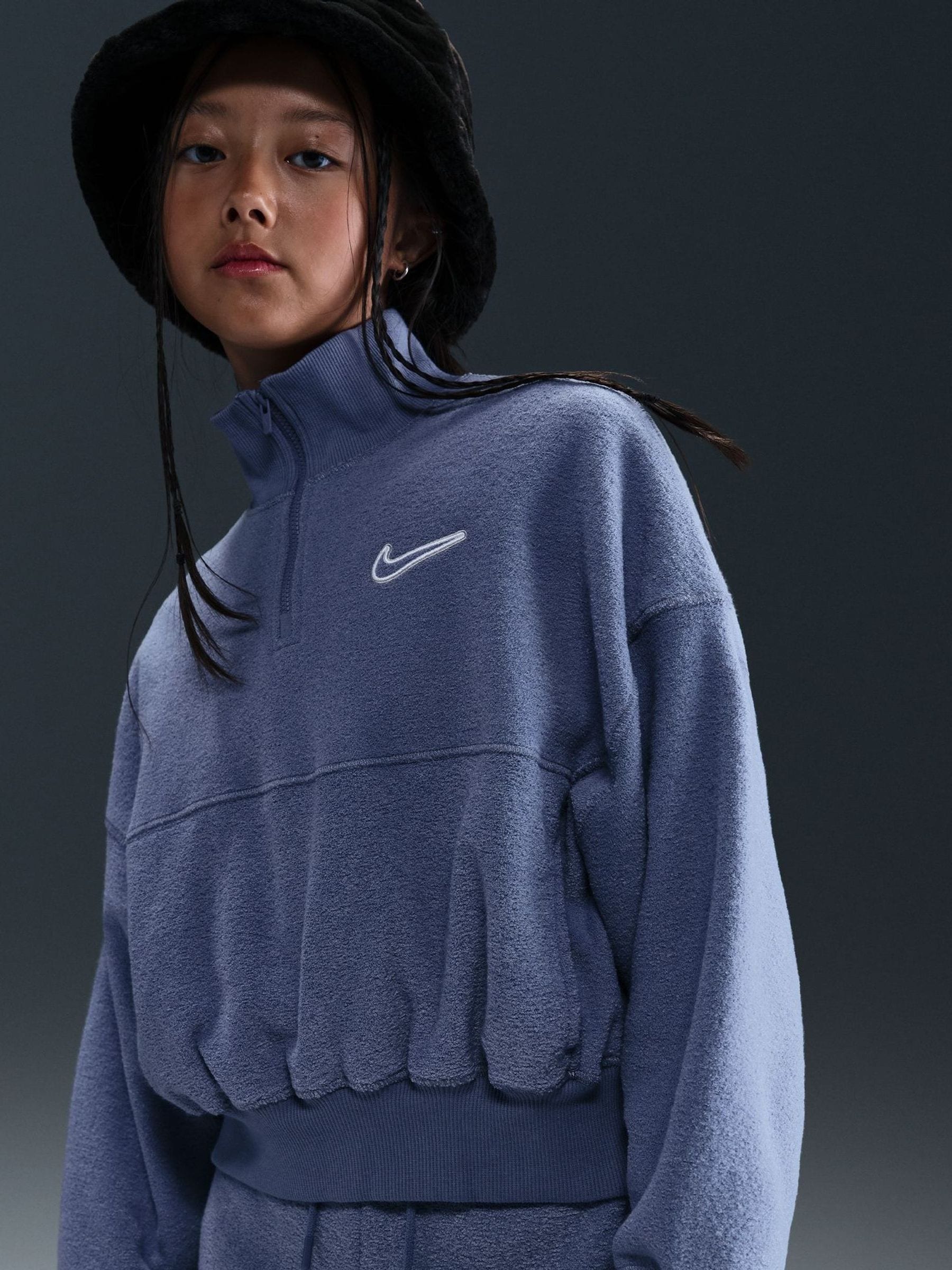 nike 3.0 half zip blue