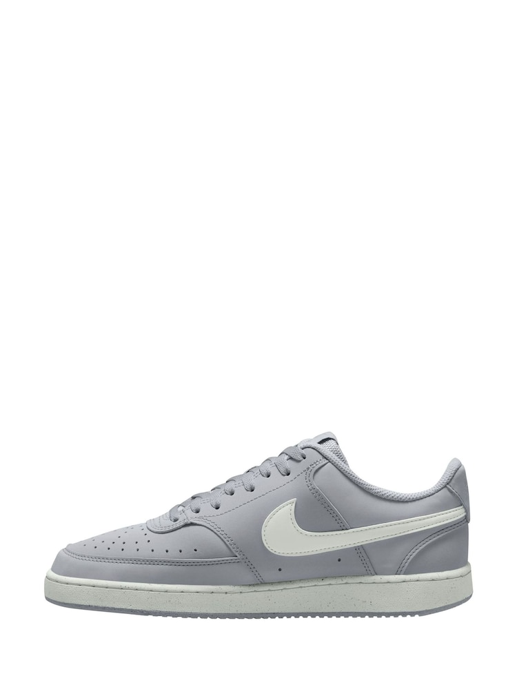Nike Wolf Grey Summit White Court Vision Low Trainers - Image 2 of 4 Nike Wolf Grey Summit White Court Vision Low Trainers - Image 2 of 4