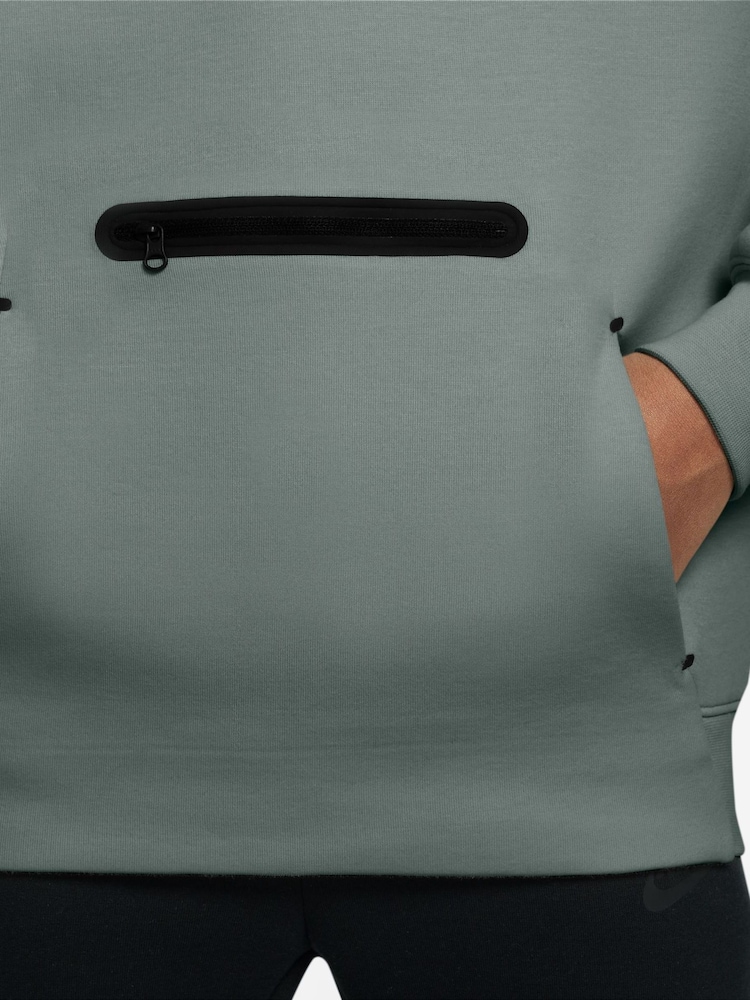 Nike Clay Green Oversized Tech Fleece Hoodie - Image 3 of 3 Nike Clay Green Oversized Tech Fleece Hoodie - Image 3 of 3
