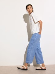 Vaqueros capri de pierna ancha con bolsillo festoneado de Oliver Bonas - Imagen 3 de 8