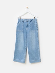 Vaqueros capri de pierna ancha con bolsillo festoneado de Oliver Bonas - Imagen 4 de 8