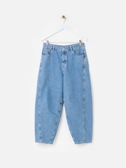 Oliver Bonas Blue Denim Relaxed Barrel Jeans - Image 1 of 5