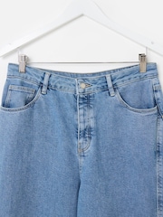 Oliver Bonas Blue Denim Relaxed Barrel Jeans - Image 3 of 5