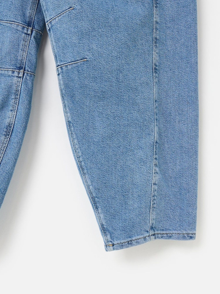 Oliver Bonas Blue Denim Relaxed Barrel Jeans - Image 5 of 5